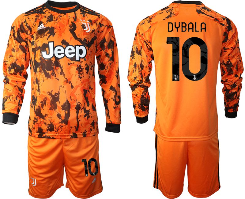 Men 2020-2021 club Juventus away long sleeves #10 orange Soccer Jerseys1->juventus jersey->Soccer Club Jersey